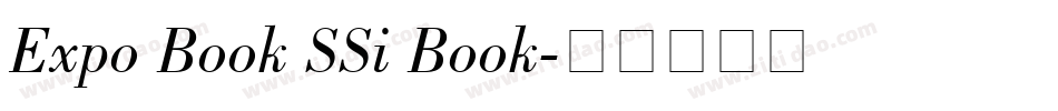Expo Book SSi Book字体转换